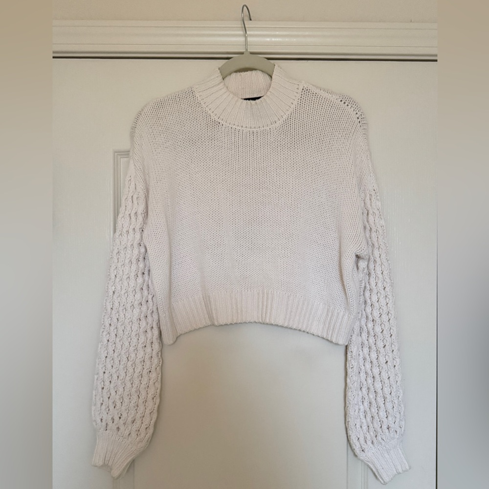 Cozy White Knit Sweater